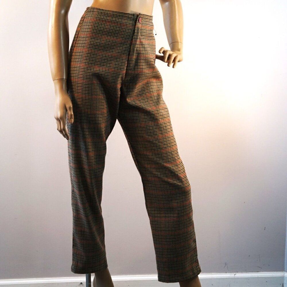John Galt Brandy Melville 90s Y2K Plaid Kim Pants Sz 27 High Waist